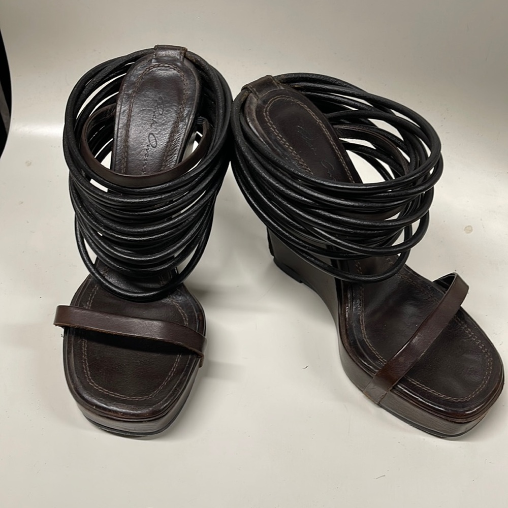 Rick Owens Leather Platform Sandal